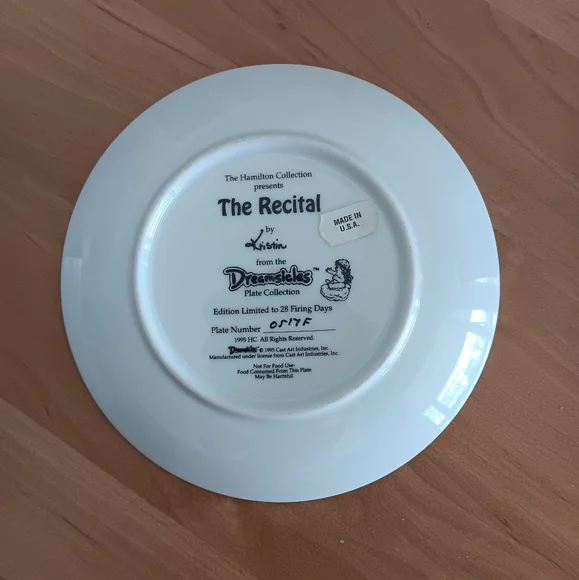 Vintage 1995 The Recital Dreamsicles Plate The Hamilton Collection Made in USA